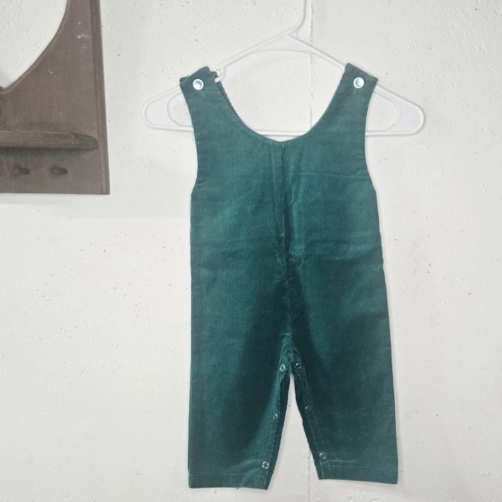 Vintage Infant Cradlecraft Emerald corduroy overalls
